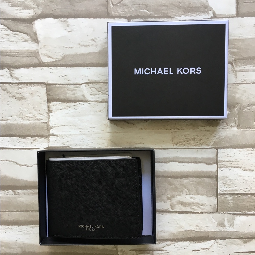 Michael Kors Black Slim Leather Wallet